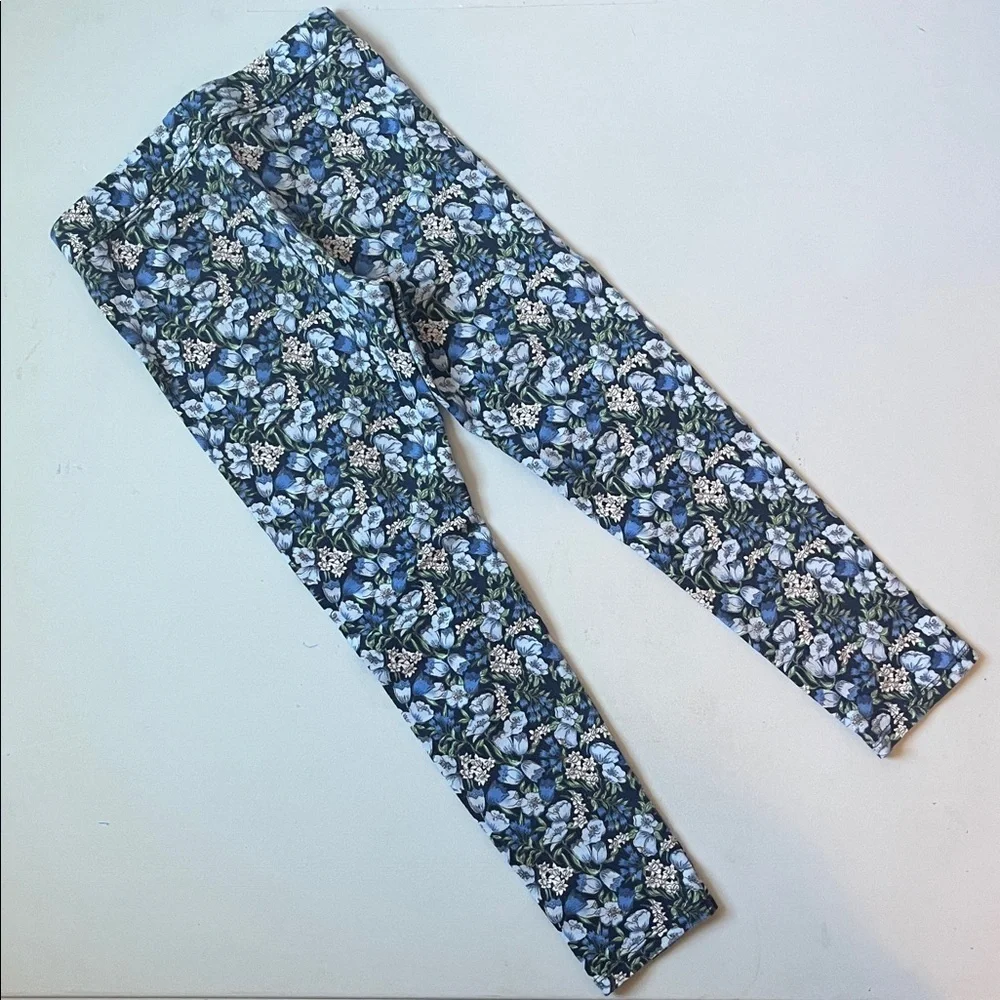 Janie and Jack Blue Floral Print Girls' Leggings 🧡